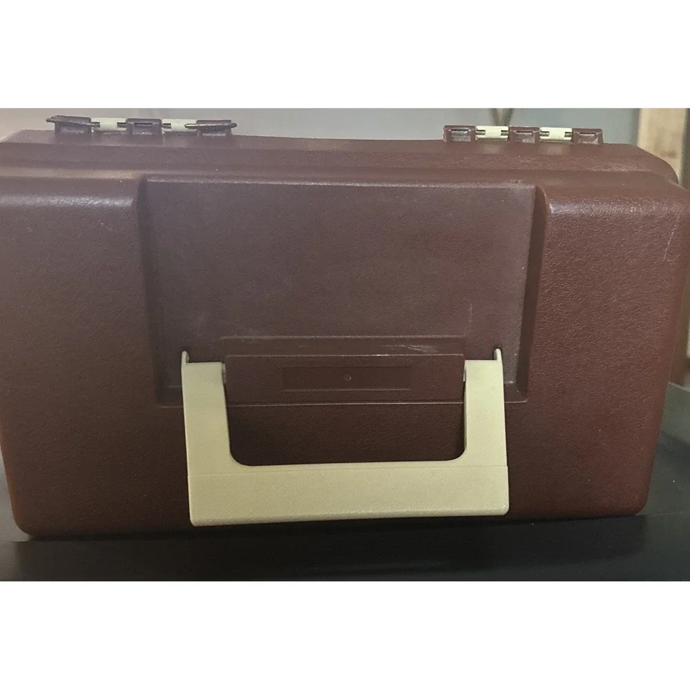 VINTAGE  Plano Tackle Box Model 3200- 2 Tier Fold Out Tray Fishing Made in USA